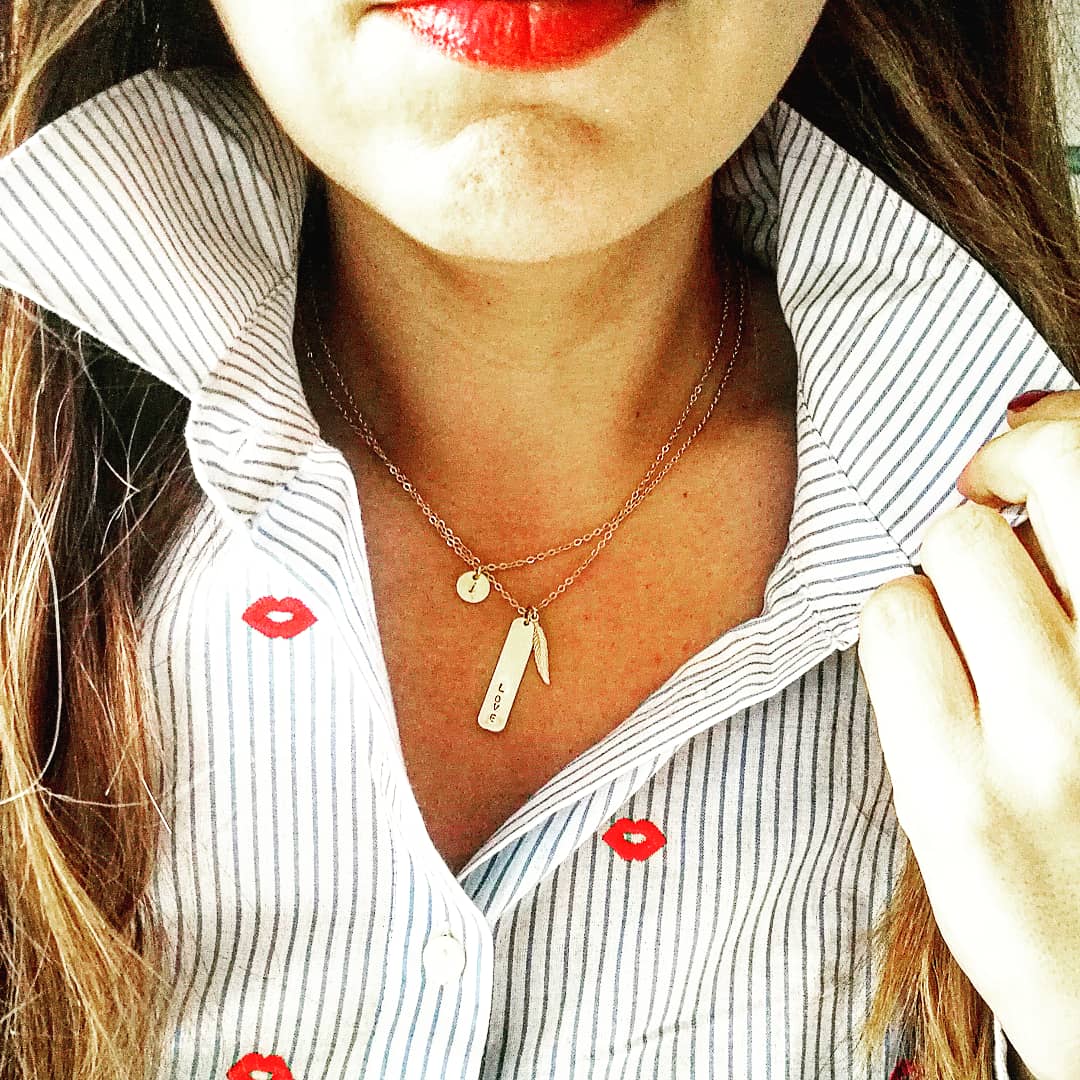 Gouden veer ketting 14k Gold Filled sieraad lux & luz