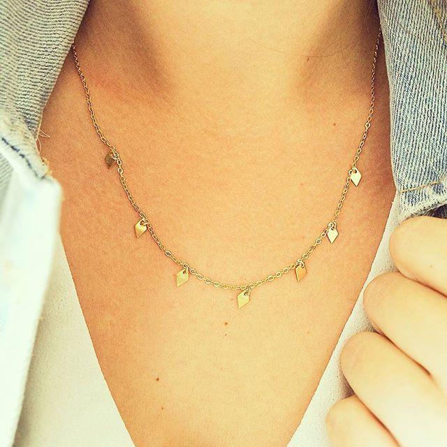 diamant vorm ketting - uniek design lux & luz