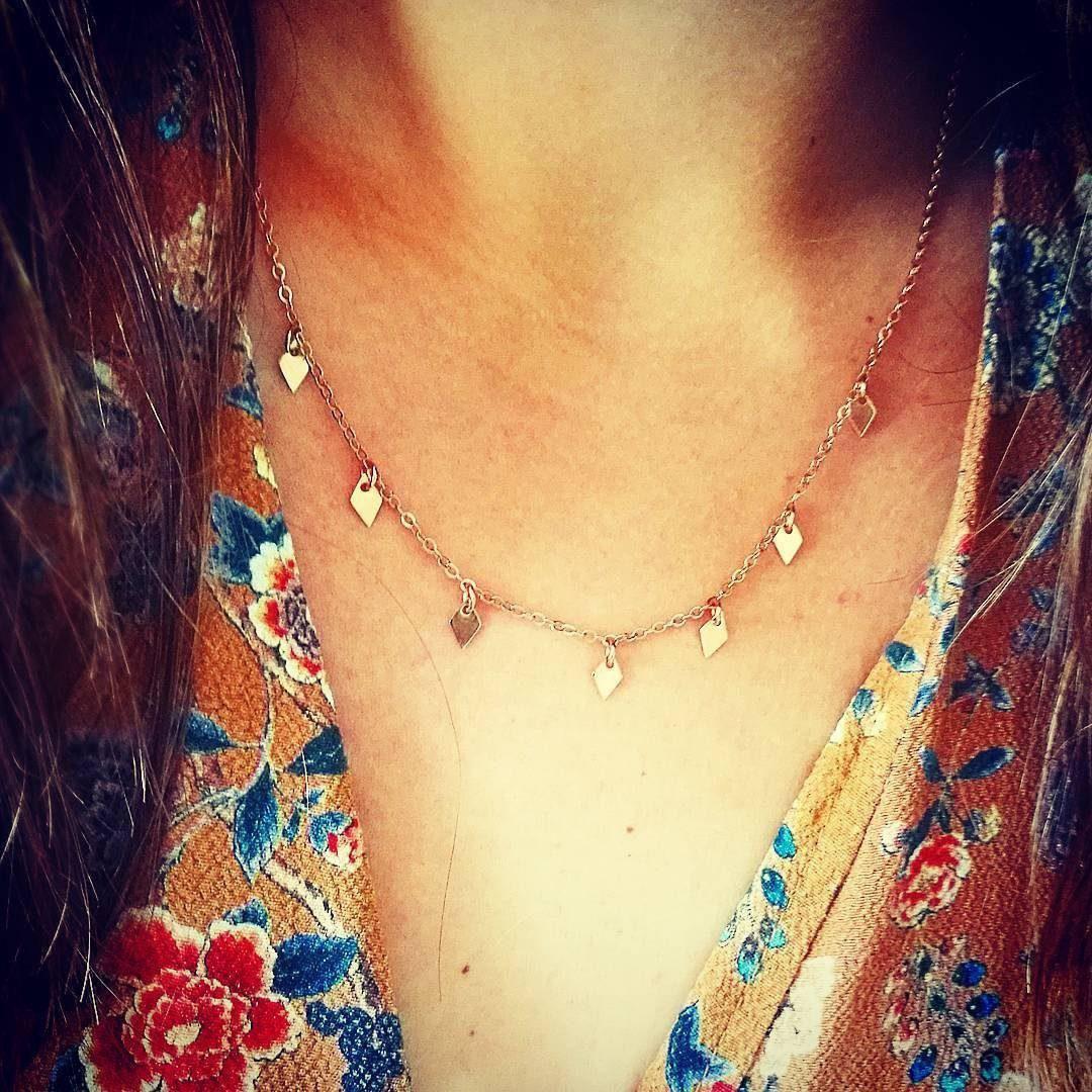 diamant vorm ketting - uniek design lux & luz