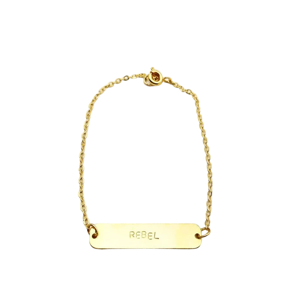 Gouden armbandje met letters - shop gepersonaliseerde sieraden bij lux & luz