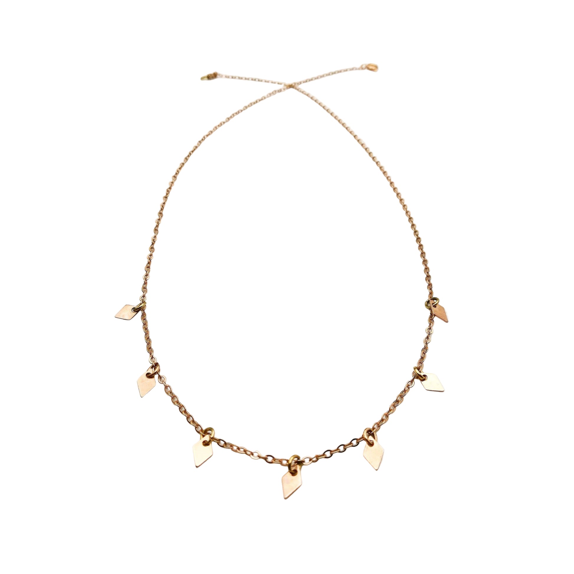 diamant vorm ketting - uniek design lux & luz