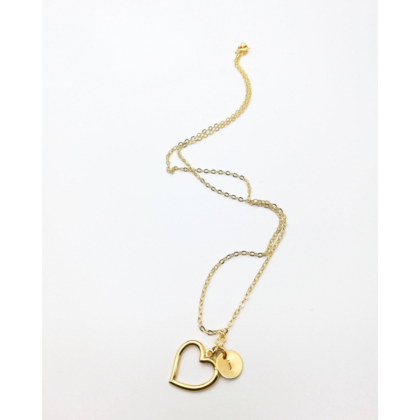 ketting met hart en initiaal