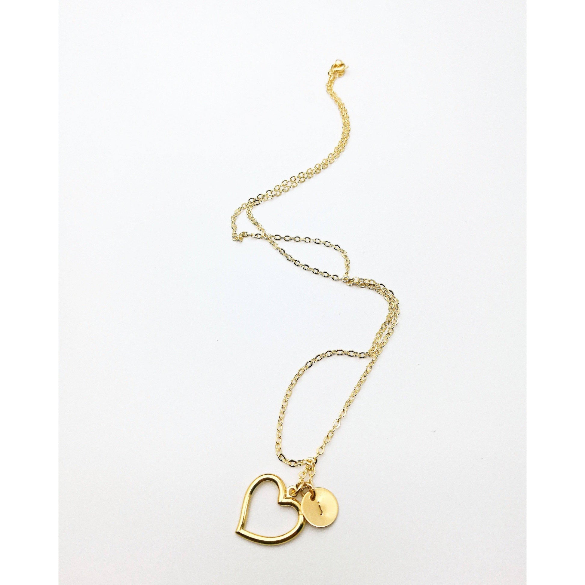 ketting met hart en initiaal