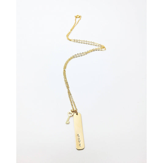 sleutel en tag ketting