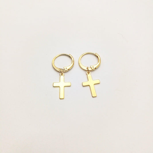 oorbellen met kruisje - lux & luz