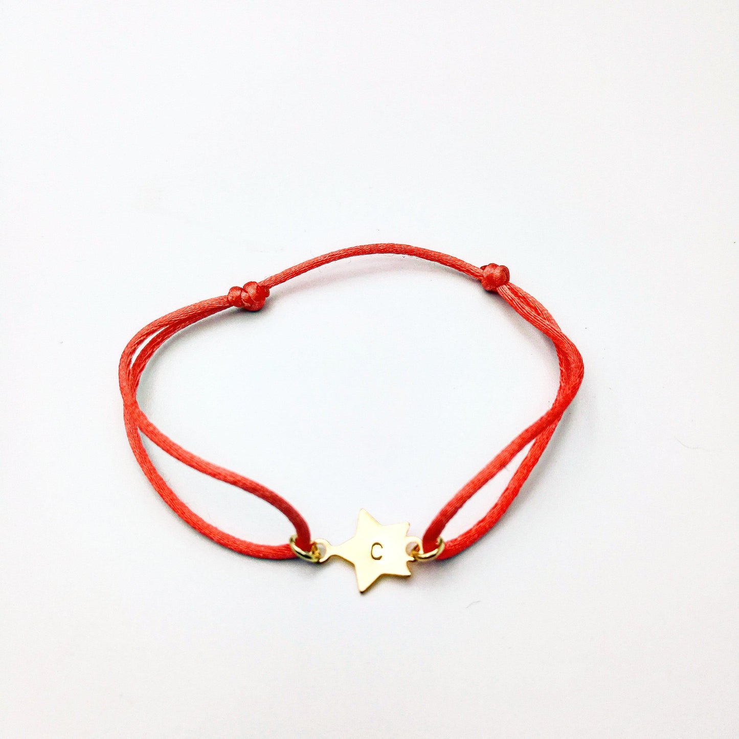 ster initiaal armband satijn