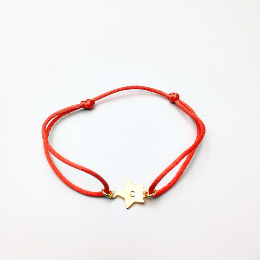 ster initiaal armband satijn
