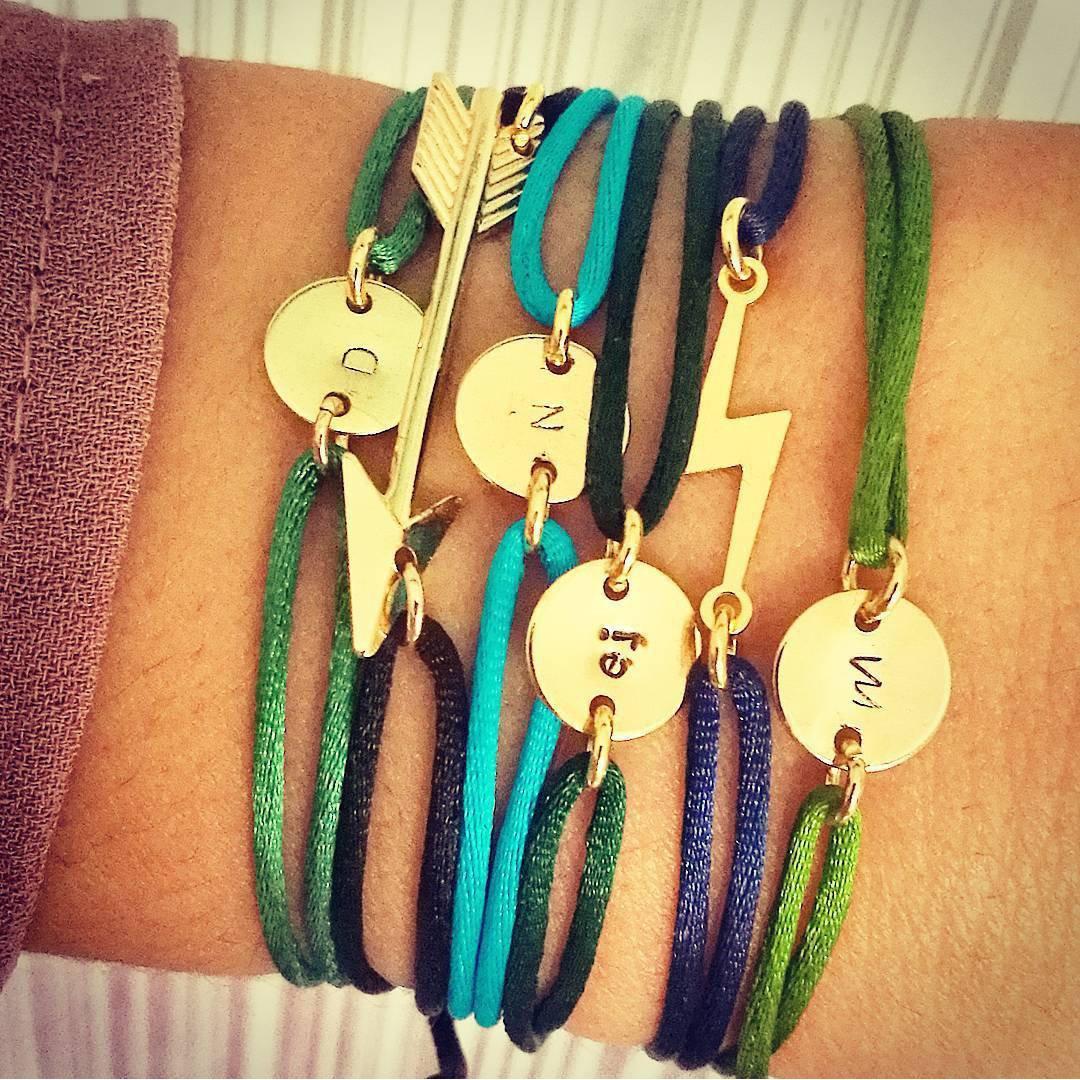 Regenboog aan kleuren satijnkoord voor handgemaakte letter armbandjes - luxe cadeau voor haar