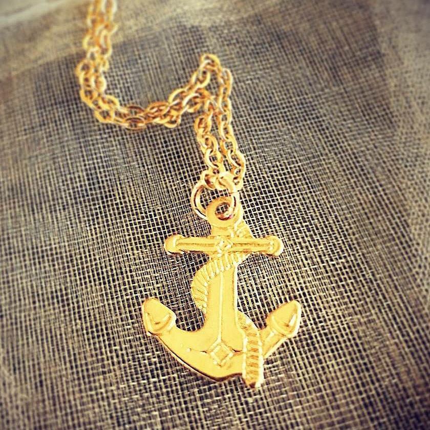 anker ketting - ketting van goud met unieke hanger van een anker - sieraden van lux & luz