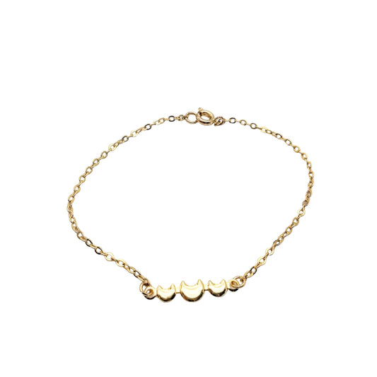 maan armband - armbandje met maantjes van goud - duurzame gouden sieraden en armbandjes shop je online bij lux & luz