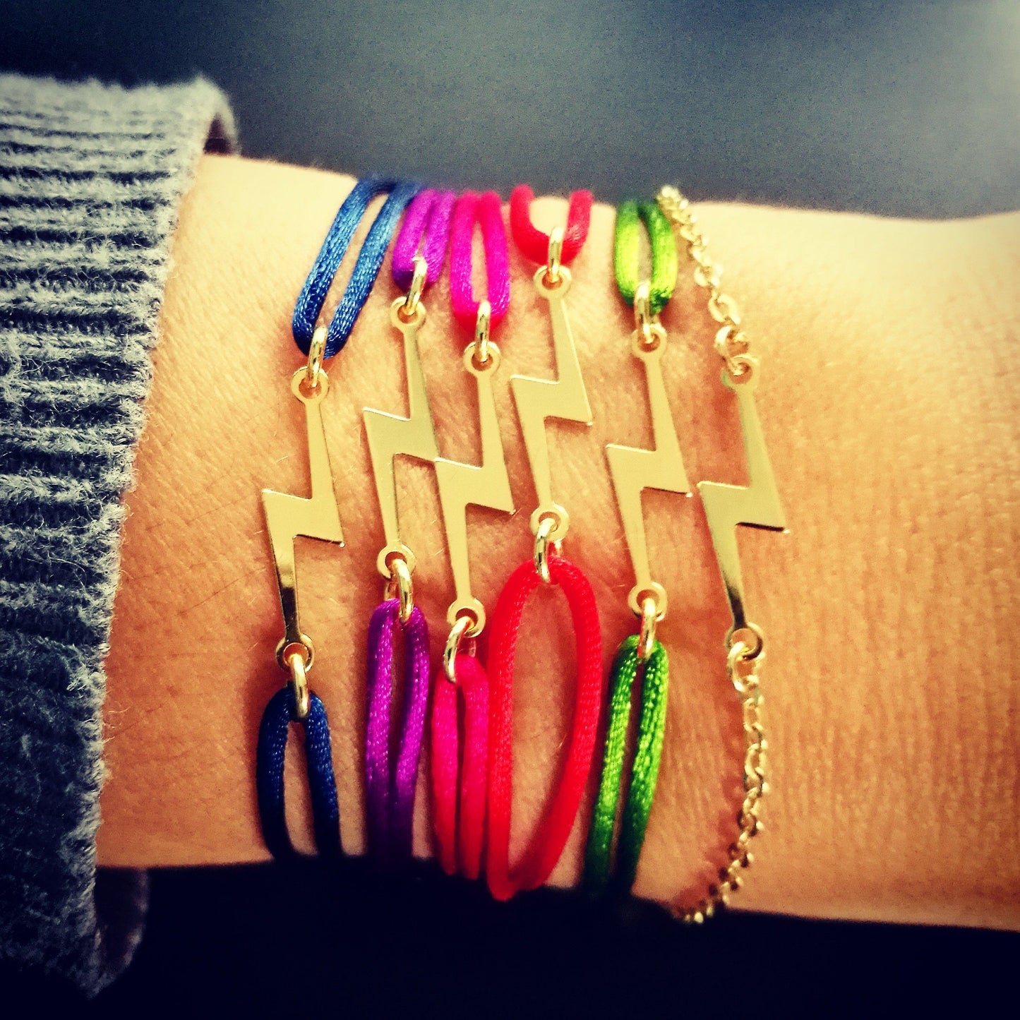 bliksem armandje goud - shop jouw unieke armbandjes en meer unieke sieraden bij lux & luz - your jewelry