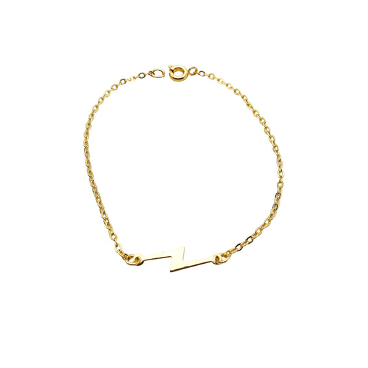 bliksem armband - armbandje met bliksem van goud - unieke bliksemschicht armband - shop online jouw unieke sieraden bij lux & luz