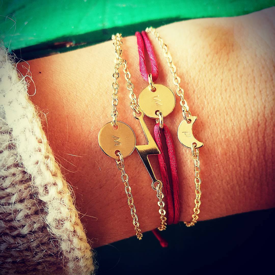 bliksem armband en initiaal armband - unieke en gepersonaliseerde armbandjes shop je online bij lux & luz - your jewelry