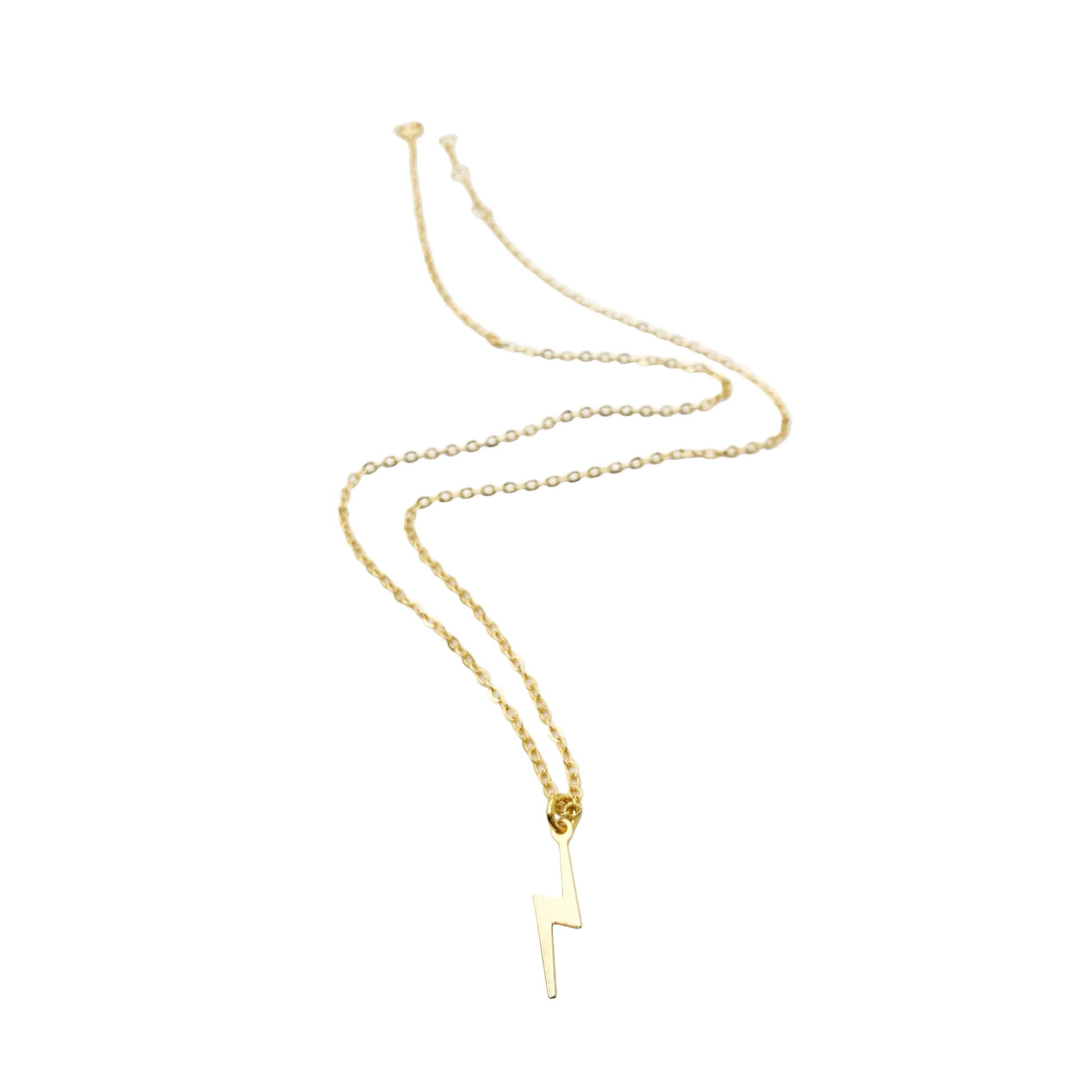 Luxe 14k gold filled bliksem ketting goud lux & luz