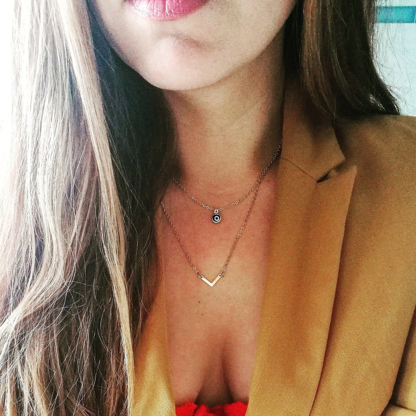 chevron ketting - ketting met chevron goud - shop unieke sieraden en kettingen online - lux & luz