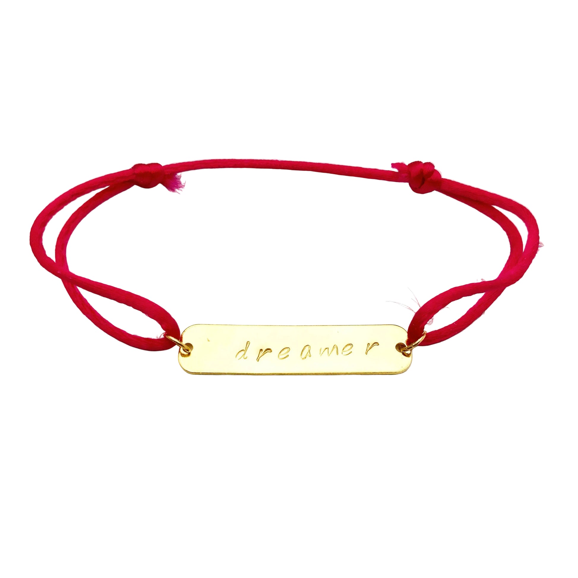 bar armband satijnen koord - lux & luz