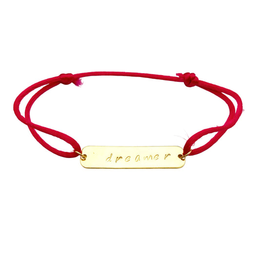 bar armband satijnen koord - lux & luz