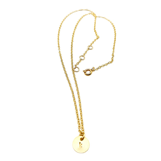 initiaal ketting met 1 letter van goud