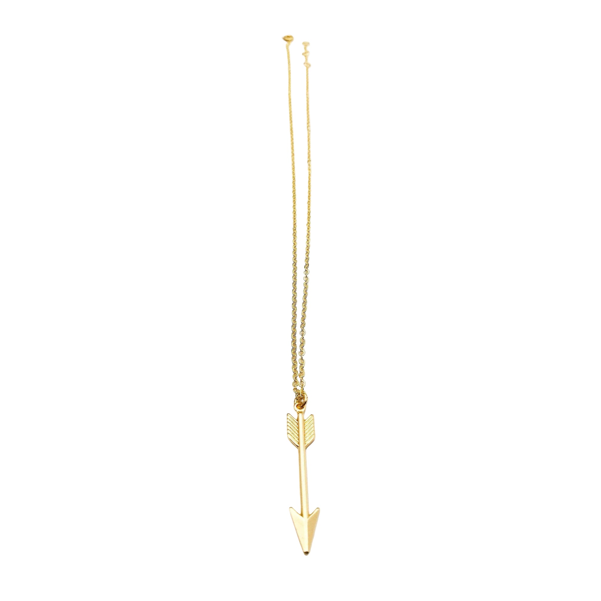 gouden boho pijl ketting - halsketting met pijltje als hanger - sieraden lux & luz