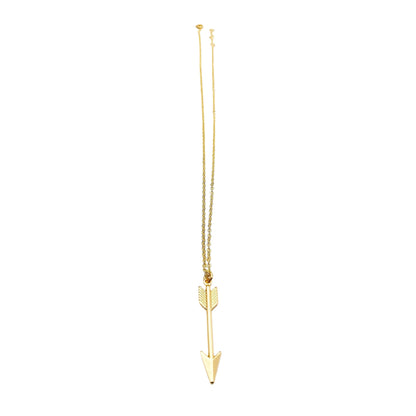 gouden boho pijl ketting - halsketting met pijltje als hanger - sieraden lux & luz