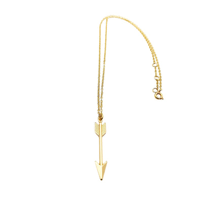 pijl ketting - gouden halsketting met hanger in de vorm van een pijl - uniek design - shop jouw sieraden online - lux & luz - your jewelry