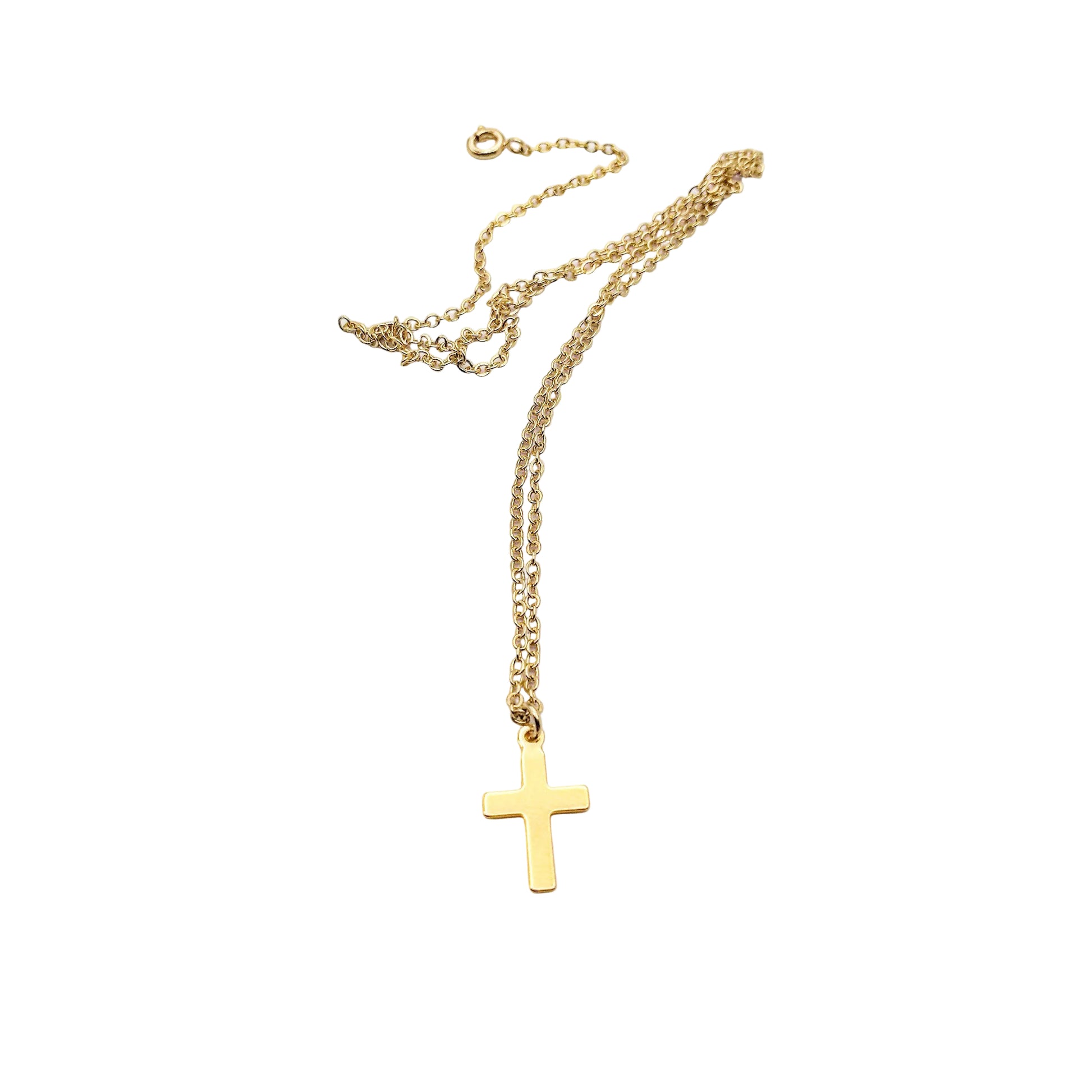 Gouden ketting met hanger - ketting met kruis - shop unieke sieraden online bij lux & luz