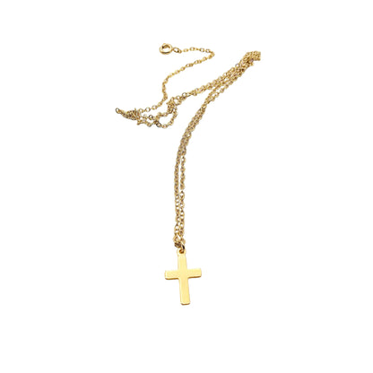 Gouden ketting met hanger - ketting met kruis - shop unieke sieraden online bij lux & luz