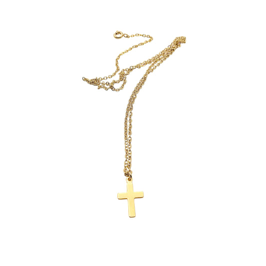 Gouden ketting met hanger - ketting met kruis - shop unieke sieraden online bij lux & luz