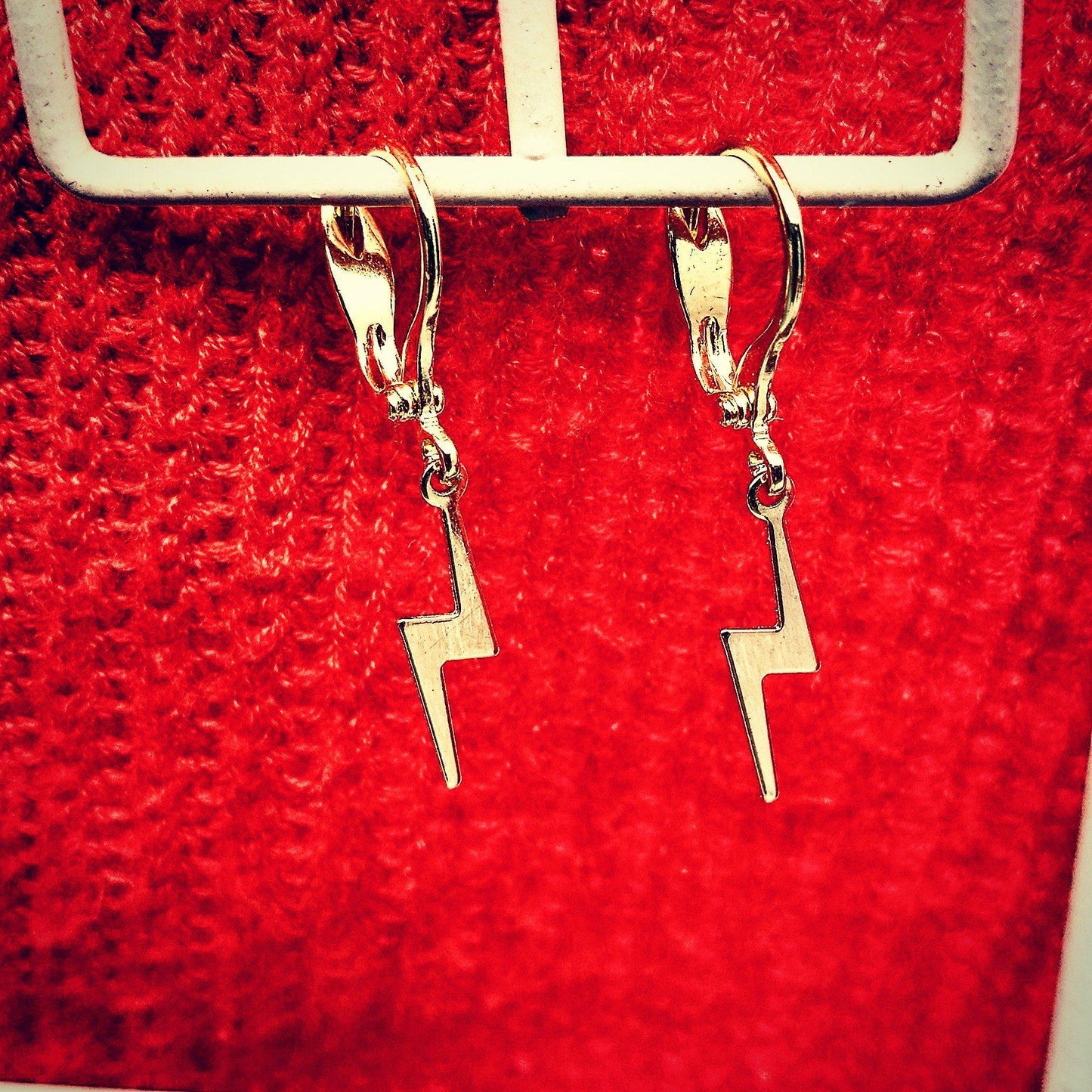 Waterproof gouden oorbellen hangers bliksem douchebestendig sieraad