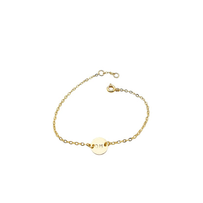 initiaal armband - armbandje van goud met initialen - creëer je eigen sieraard bij lux & luz - your jewelry