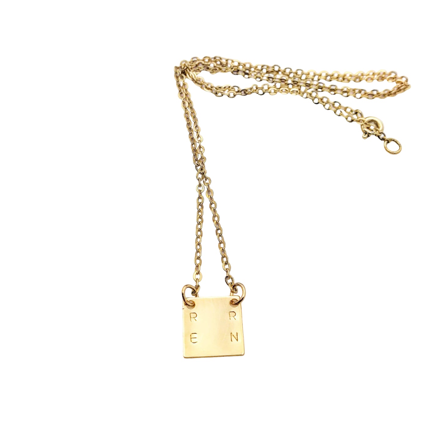 4 initialen ketting - gouden gepersonaliseerde - unieke sieraden shop je bij lux & luz