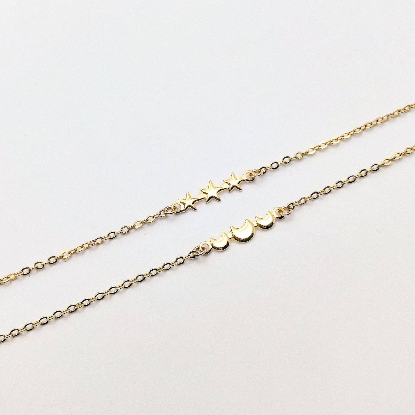 Celestial jewelry gouden sterren bar ketting made-to-order luxe - hypoallergeen