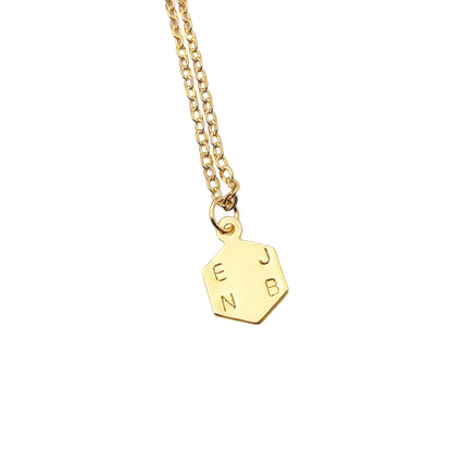 gouden/gold filled ketting met 4 initialen - gepersonaliseerde ketting van lux & luz