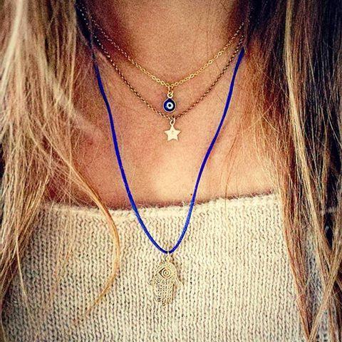 ketting met evil-eye hanger - gouden en unieke sieraden shop je online bij lux & luz
