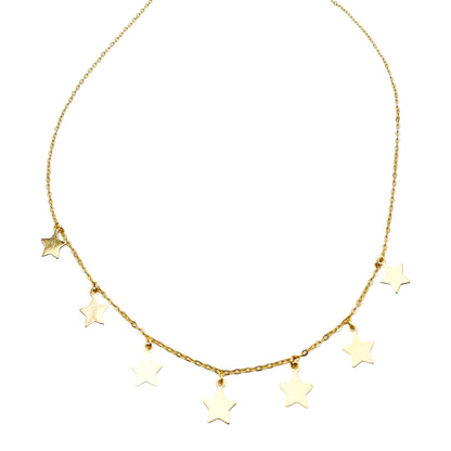 ketting met sterren - halsketting met 7 sterren goud- bijzondere kettingen en sieraden shop je online bij lux & luz - your jewelry